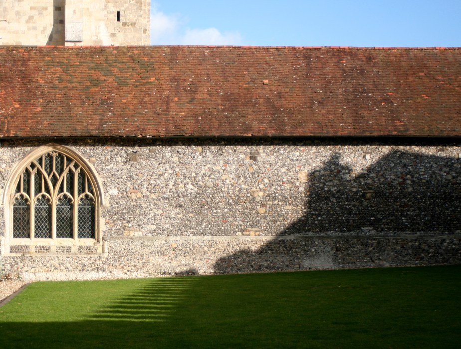 Shadow on Chichester cathedral cloister