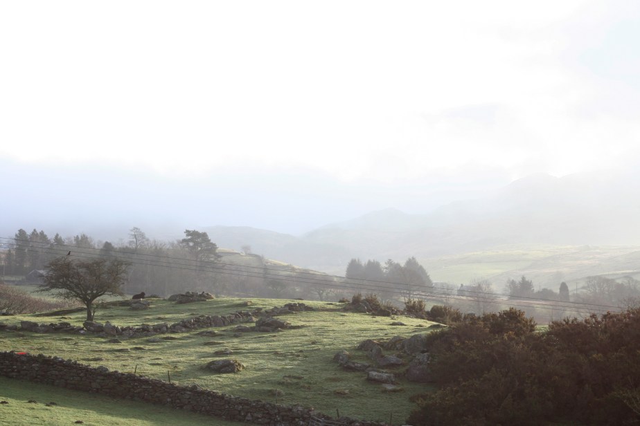 Misty sunrise at Ffestiniog