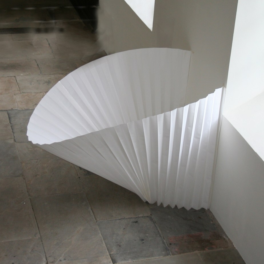 Sally Wakelin pleated paper installation