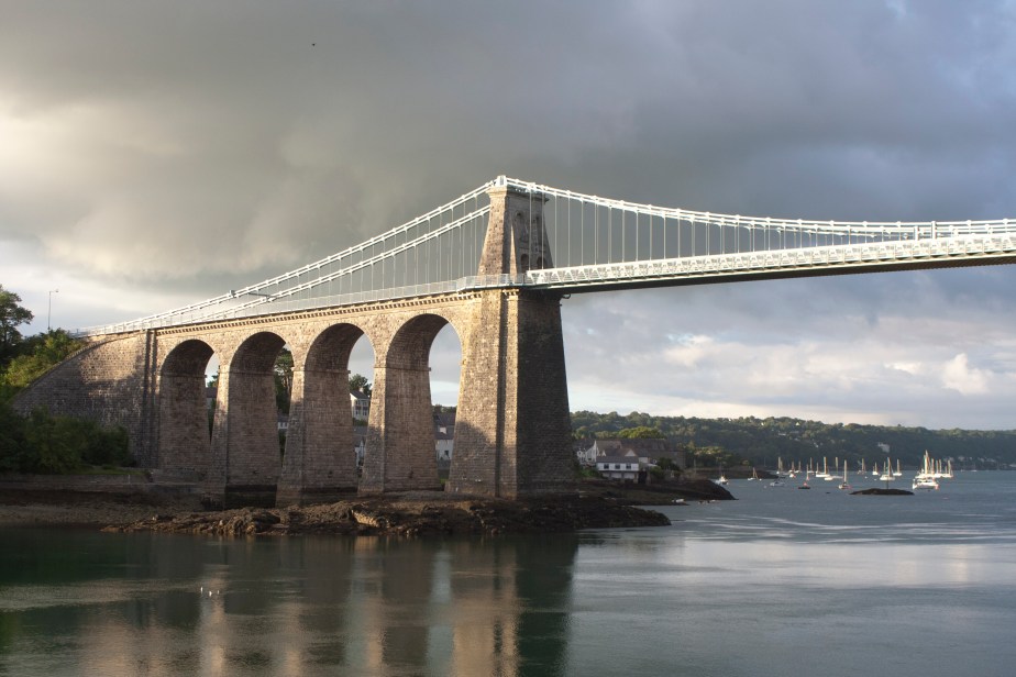 Menai Bridge in the Rain
