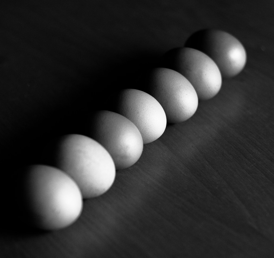 Eggs in a row